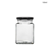 Willow Clear Square Glass Jars with Black Cap 100ml (120Pcs/Ctn)